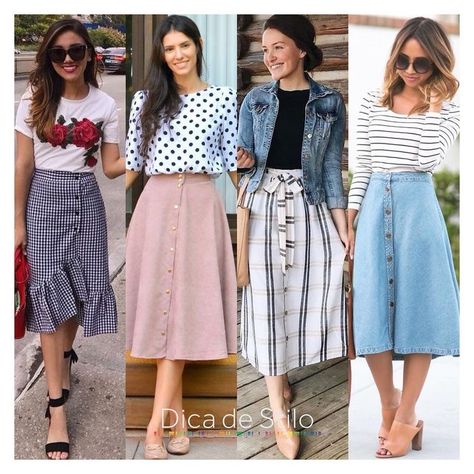 Rok Midi, Midi Skirt Outfit, Long Skirt Outfits, Long Skirts For Women, Mode Inspiration, Ladies Dress Design, Outfits Casuales, Modest Outfits, Skirt Outfits