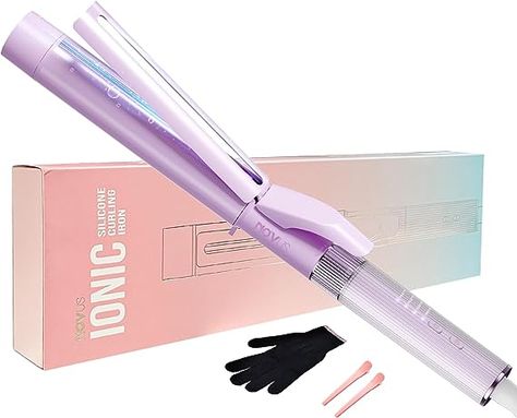 NOVUS 1.25 Inch Curling Wand, Professional Hot Tools Curling Iron, Negative Ions Hair Curler, 1 1/4 Inch Large Barrel Curling Iron, Dual Voltage Bionic Curling Iron, Curling Iron for Long Hair Long Barrel Curling Iron, Hot Tools Curling Iron, Large Barrel Curling Iron, Hot Tools Curling Irons, Barrel Curling Iron, Curling Iron Hairstyles, Curling Wand, Hair Curler, Bouncy Curls