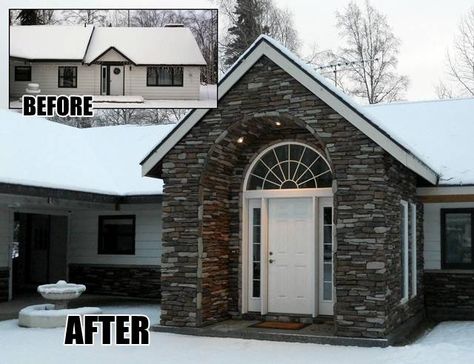 Arctic Entry Addition Arctic Entry Addition, Arctic Entry, Artic White Hardie Board, Arctic Architecture, Island Park, Porch, Entryway, House Exterior, Indoor Outdoor