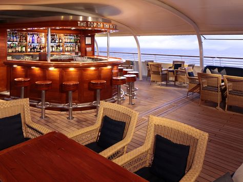 The World's Best Cruise Ships: Readers' Choice Awards Boat Bar, Deck Bar, Best Cruise Ships, Top Cruise, Rambling Rose, Luxury Cruise Ship, Sea Dream, Dream Cruise, Private Yacht