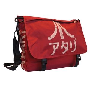 Atari Men's Messenger Bag With Japanese Logo Red Messenger Bag, Japan Logo, Japanese Logo, Laptop Shoulder Bag, Retro Gamer, Pac Man, Messenger Bag Men, Stylish Bag, Retro Gaming