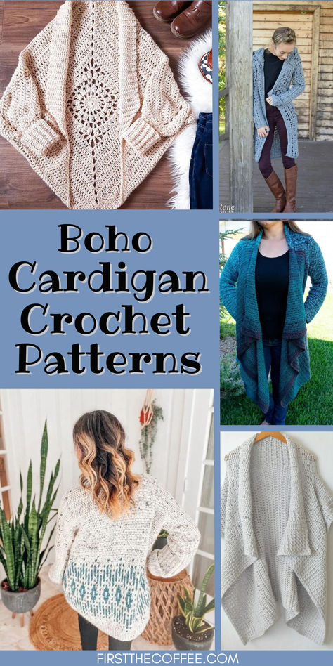 Bohemian Style Crochet Cardigan Patterns Boho Crochet Sweater Pattern, Crochet Mandala Cardigan Pattern Free, Boho Crochet Cardigan Pattern, Mandala Cardigan Crochet, Crochet Kimono Pattern Free, Boho Crochet Patterns Free, Crochet Boho Cardigan, Bohemian Crochet Patterns, Kimono Pattern Free