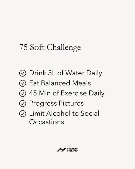 75 Soft Aesthetic, 75soft Challenge, 75 Challenge, Beginners Gym Workout Plan, 75 Soft Challenge, Soft Challenge, 75 Soft, Gym Workout Plan For Women, Water Health