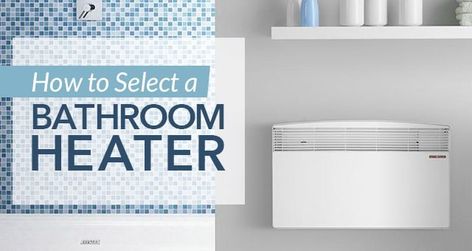 Select the right bathroom heater for your bathroom with our guide on bathroom heater safety, placement, sizing, benefits and more with portable, wall-mounted, and wall-recessed heaters. Find the one that fits your lifestyle! Bathroom Heater Ideas, Bathroom Heat Lamp, Best Space Heater, Wall Heater, Portable Space Heater, Small Heater, Bathroom Heater, Portable Bathroom, Bathroom Improvements