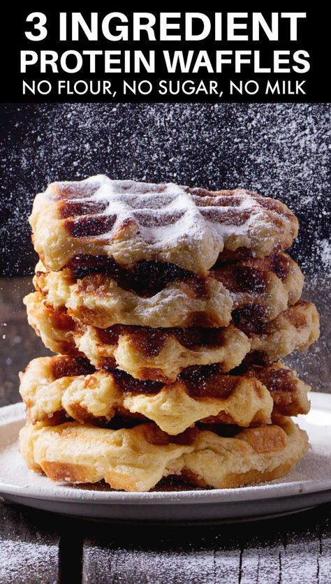 Best Vegan Protein, Cheese Waffles, Waffle Maker Recipes, Gluten Free Waffles, Protein Waffles, Protein Powder Recipes, Powder Recipe, High Protein Breakfast, Protein Pancakes