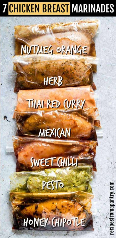 Chicken Breast Marinades, Orange Marinade, Chipotle Marinade, Mexican Marinade, Curry Marinade, Chicken Breast Marinade Recipes, Chicken Breast Marinade, Herb Marinade, Easy Chicken Marinade