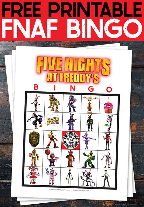 Free Printable Five Nights at Freddy's Bingo #fnaf #FiveNightsatFreddys #bingo #freeprintable #partygames #party #fnafparty #kidsactivities #printable #partyprintables #FreddyFazbear #partyideas Fnaf Birthday Party Activities, Fnaf Birthday Party Games, Fnaf Activities, Five Nights At Freddy's Birthday Ideas Diy, Fnaf Bday Party Ideas, Five Nights At Freddy’s Birthday Party, 5 Nights At Freddys Birthday Ideas, Five Nights At Freddy's Party Ideas, Fnaf Party Games