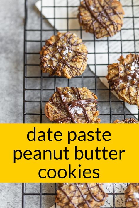 Date Peanut Butter Cookies, Date Sugar Recipes, Cooking With Dates, Date Paste Recipes, Pb Recipes, Vegan Cookie Recipe, Healthy Vegan Cookies, Date Paste, What Is Healthy Food