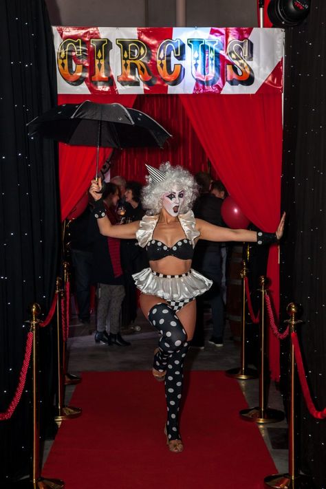 Circus Theme Party Equipment Hire | Feel Good Events | Melbourne Circus Party Costumes, Adult Circus Theme Party, Circus Theme Party Adults, Circus Party Costume, Adult Circus Party, Drag Party, Carnival Party Decorations, Circus Party Decorations, Party Equipment