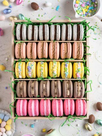 Cloudy Kitchen, Kue Macaroon, Macaron Filling, Macaron Boxes, Macaron Flavors, Macaroon Recipes, Cheesecake Cupcakes, Creme Egg, Easter Baking