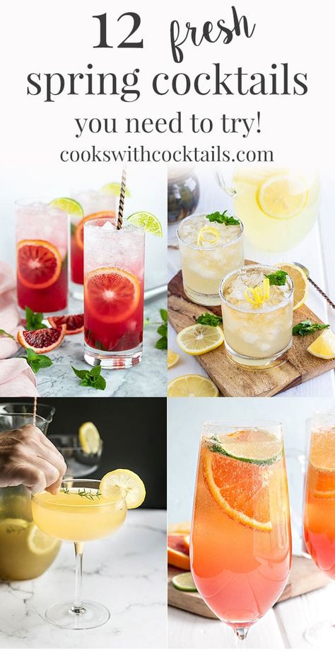 Easy Spring Cocktails, Pitcher Cocktails, Spring Drink, Spring Cocktails Recipes, Spring Entertaining, Gin Drinks, Spring Dinner, Spring Cocktails, Spring Brunch