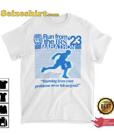 Run From Irs The Marathon 23 Running From Your Problems Never Left So Good Funny Shirt Check more at https://seizeshirt.com/run-from-irs-the-marathon-23-running-from-your-problems-never-left-so-good-funny-shirt/ Tee Design Print, Funny Clothes, Marathon Shirts, The Marathon, Merch Ideas, Running Club, Tshirt Design Inspiration, Shirt Design Inspiration, Anime Inspired Outfits