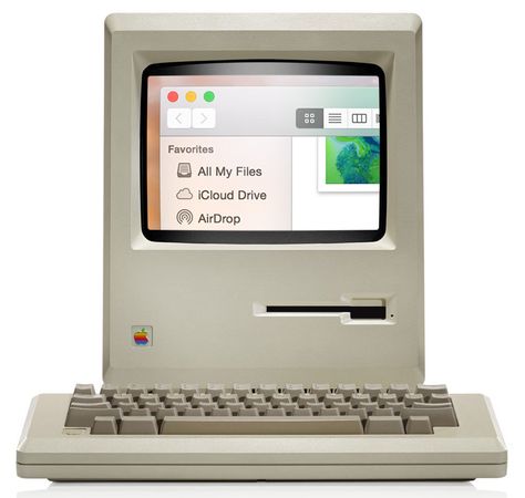 1-to-1 pixel mockups of how Mac OSX Yosemite would have appeared on the original Macintosh’s 512×342 pixel screen. Macintosh Computer, Old Computer, 1 Pixel, Apple Macintosh, Computer History, Apple Imac, Apple Technology, Apple Computer, Old Computers