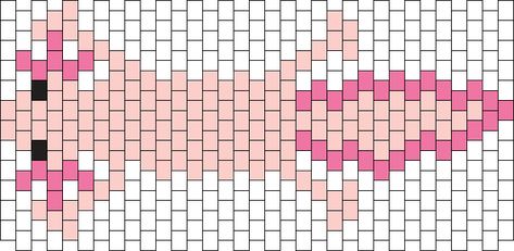 Axolotl >:) Pony Bead Patterns | Animals Kandi Patterns for Kandi Cuffs Axolotl Bead Pattern, Axolotl Perler Beads, Beaded Animals Patterns, Bead Patterns Animals, Kandi Tut, Kandi Patterns Templates, Bead Animals Patterns, Pride Kandi, Pony Bead Animals