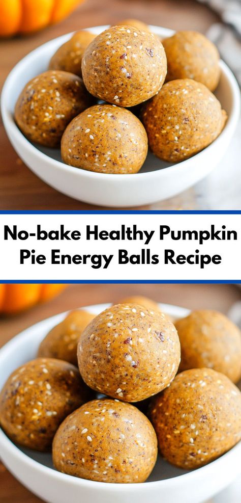 Searching for healthy pumpkin recipes? Try these No-bake Healthy Pumpkin Pie Energy Balls. This energy balls recipe is a great addition to healthy pumpkin desserts, simple dinner recipes, and dinner ideas for family or two. Pumpkin Balls Healthy, Pumpkin Energy Balls, Healthy Pumpkin Recipes, Desserts Simple, Healthy Pumpkin Pie, Dinner Ideas For Family, Healthy Pumpkin Dessert, Simple Dinner Recipes, Energy Balls Recipe