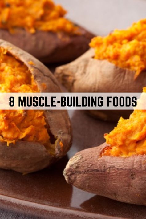 While workouts are an integral part of your muscle-building plan, adding the right foods is just as important. Plain chicken breast works well to build muscle, but after a while it gets boring and bland.  Pack on quality, lean muscle mass by adding these 8 muscle-building foods to your diet now. Muscle For Women, Mass Building, Muscle Building Foods, Plain Chicken, Post Workout Recovery, Doodle Ideas, Home Workout Equipment, Lean Muscle Mass, Raw Almonds