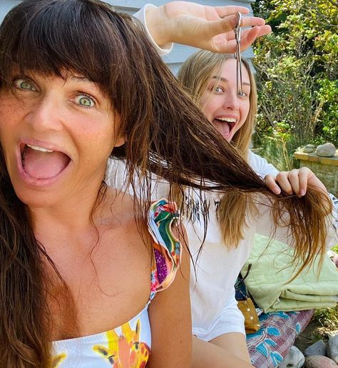 Helena Christensen Debuts Major Hair Transformation: 'It Felt Good' Helena Christensen Hair, Summer Bob, Curly Lob, Huge Hair, Shaggy Short Hair, Bohemian Inspiration, Helena Christensen, Long Dark Hair, Awesome Hair