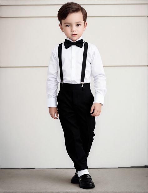 Black And White Ring Bearer Outfit, White Ring Bearer Outfit, Black And White Ring, Black And White Rings, Bridal Party Attire, Bearer Outfit, Ring Bearer Outfit, Design Grafico, White Bridal