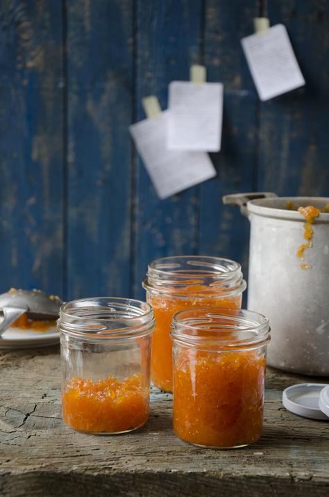 This recipe for pumpkin jam is perfect for fall! Using fresh pumpkin, you can easily make a jam that is great for desserts and breakfast dishes. Squash Jam, Jam Photography, Pumpkin Jam, Photography Food Styling, Orange Jam, Marmalade Recipe, Winter Fruit, Pumpkin Spice Syrup, Fast Healthy Meals