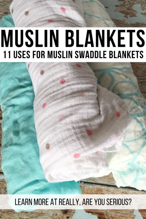 Our girls have been swaddle babies from day one. But, with so many blankets in our possession, I knew I could use them for the purposes, too. Muslin swaddle blankets are so versatile in addition to their “swaddle” label. So, Mi made sure to outline at least 11 ways to use muslin swaddle blankets. #baby #muslinblanket #muslinswaddleblanket #blanket #babyblanket #diaper #wipe #burprag #babies #babygift Repurpose Muslin Swaddle Blankets, Folding Swaddle Blankets, Swaddle Fabric Projects, How To Swaddle With Muslin Blanket, How To Fold Swaddle Blankets For Storage, Muslin Blanket Repurpose, Muslin Baby Blanket Diy, How To Swaddle A Newborn, Diy Swaddle Blanket