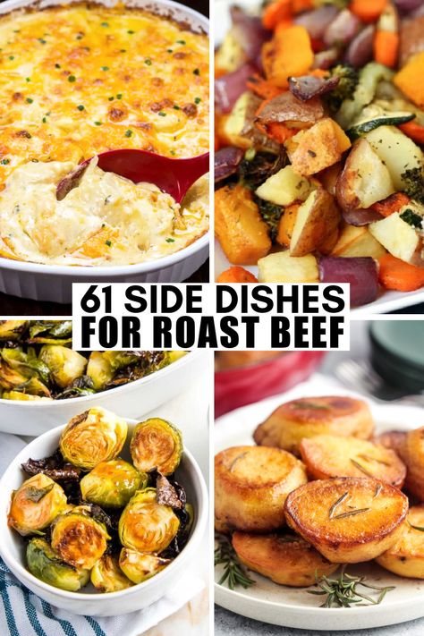 61 Best Side Dishes to Serve with Roast Beef Dinner - Frugal Mom Eh! Roast Beef Dinner Sides, Sides For Beef Tenderloin, Side Dishes For Roast Beef, Side Dishes For Roast, Sides For Roast Beef, Roast Beef Side Dishes, Roast Side Dishes, Roast Beef Christmas Dinner, Roast Sides