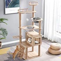 Spiral Tower, Modern Cat Tower, Cat Tree Designs, Wooden Cat Tree, Cat Tree Scratching Post, Large Cat Tree, Cat Climbing Tree, Cat Tree House, Modern Cat Tree