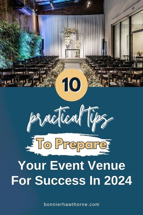 Transform your space into a lucrative wedding venue business. Learn creative ideas, and practical tips to achieve success in 2024. From setting new goals to revamping your marketing strategy and more, make every event a memorable experience for your clients in the upcoming season. Learn more at bonnierhawthorne.com. Wedding Venue Business, Event Venue Business, Venue Business, Small Business Funding, Small Backyard Wedding, Country Wedding Venues, Creating A Business Plan, Marketing Calendar, Staff Training