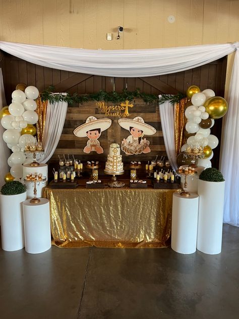 Charro 3rd Birthday Party, Bautizo Ideas Decoracion Charro, Charro Baptism Centerpieces, Charro Theme Bautizo, Charro Quince Decorations, Charro Baptism Decorations, Bautizo Ideas Boy Decoration Charro, Charro Bautizo Ideas Boy, Charro Decorations