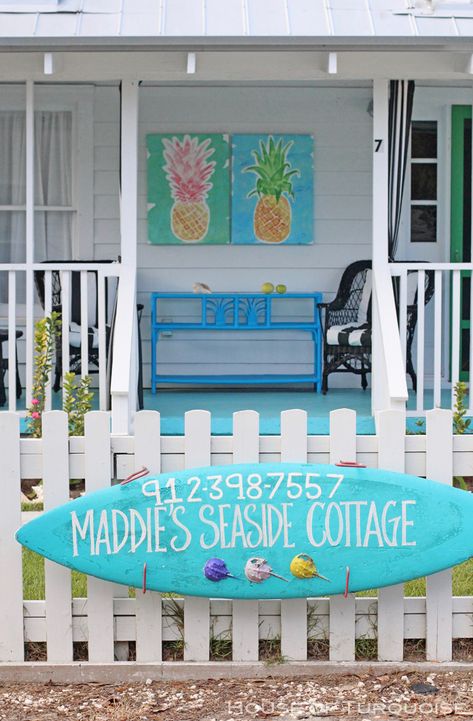 Jane Coslick, Turquoise Cottage, Coastal Living Magazine, House Of Turquoise, Beachy Decor, Seaside Cottage, Beach Shack, Beach Cottage Decor, Beach House Interior