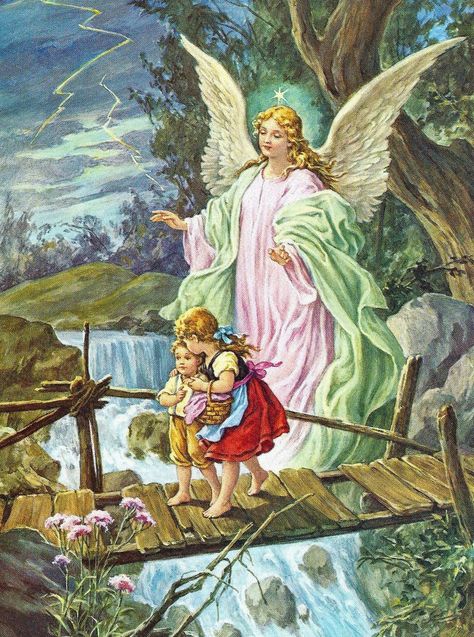 Oración al Ángel de la Guarda Ángel de mi guarda, dulce compañía, no me desampares ni de noche ni de día Las horas que p... Archanděl Michael, Guardian Angel Pictures, Foto Kids, Angel Prayers, Catholic Images, Angels Among Us, Angel Painting, Stock Art, Angel Pictures