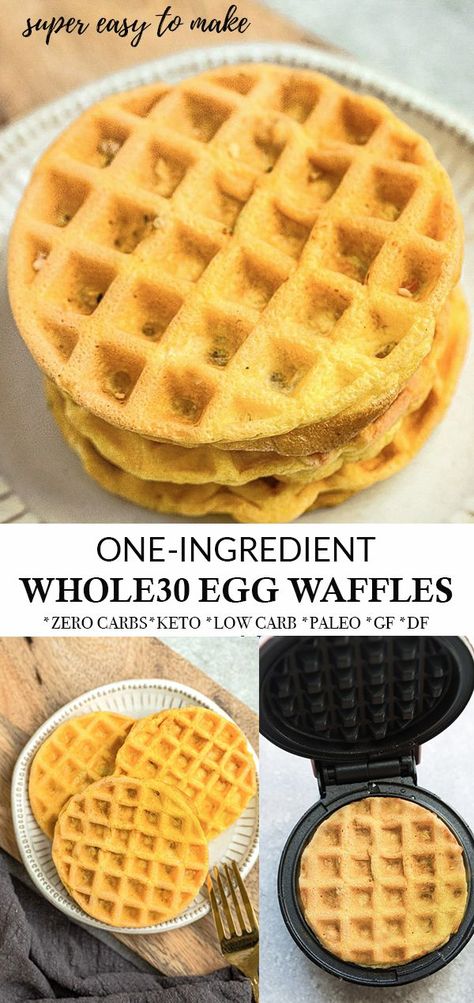 Paleo Waffle Maker Recipes, What Can You Make In A Waffle Maker, Egg Waffle Maker, Whole 30 Waffles, Egg Waffle Recipe, Veggetti Recipes, Egg Waffles, Conscious Eating, Paleo Vegetarian