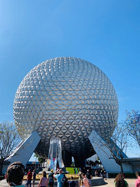 epcot || disney world || orlando florida || spaceship earth Spaceship Earth Epcot, Epcot Spaceship Earth, Vintage Epcot, Disney World Facts, Disney Christmas Village, Epcot Ball, Mouse Cookies, Disney World Orlando, Epcot Center