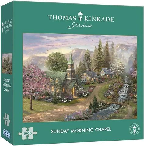 Amazon.co.uk : thomas kinkade Quaint Cottage, Light Filters, Romantic Sunset, Jigsaws, Thomas Kinkade, Puzzle Board, 1000 Piece Jigsaw Puzzles, Morning Light, Gifts For Adults