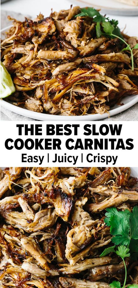 Crock Pot Carnitas, Best Carnitas, Carnitas Crockpot, Slow Cooker Carnitas, Pork Crockpot Recipes, Pork Carnitas Slow Cooker, Recipe Crockpot, Carnitas Recipe, Recipes Soup