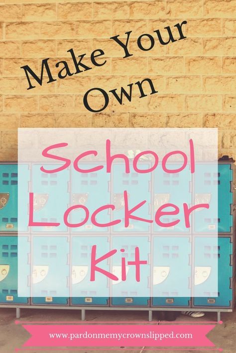 You never know what you might need at school.  From fashion mishaps to hygiene emergencies.  A D.I.Y. kit to keep in school lockers and gym lockers are a great way to be prepared. #school #backtoschool #middleschool #highschool #schoolideas #tweens #kids School Locker Essentials, Locker Essentials, Locker Kit, Middle School Lockers, School Locker, Gym Lockers, School Kit, School Rules, School Lockers