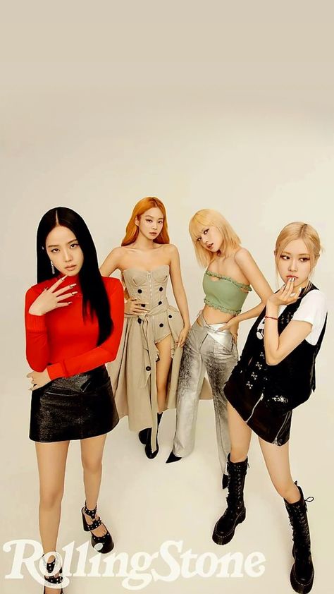 Blackpink Group Photoshoot, Blackpink Ot4 Photoshoot, Stay Music Video, Coachella Chic, Magazine Wallpaper, Sisters Photoshoot Poses, Rolling Stone Magazine, Korean Picture, Sisters Photoshoot