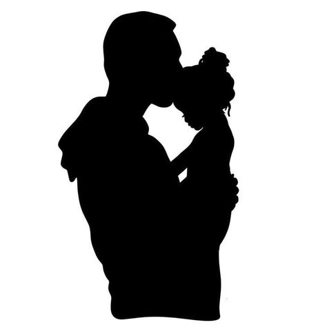 Dad Daughter Tattoo, Dad Drawing, Father Daughter Tattoos, Father Tattoos, Father Art, Family Tattoo Designs, Idee Cricut, Silhouette Drawing, Projets Cricut