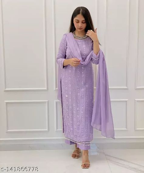 Punjabi Pant Suits For Women, Lavender Suit Design, Lavender Color Suit, Lavender Punjabi Suit, Latest Ladies Suit Design, Lavender Anarkali Suits, Lavender Dress Indian, Lavender Suits For Women Indian, Lavender Suits For Women