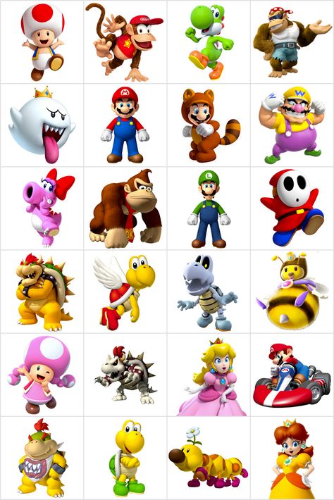 Free printable memory game for kids with characters from Mario Kart video game. Simply print and cut it to make an original memory game homemade to play with family or friends Super Mario Free, Super Mario Bros Party Ideas, Mario Kart Characters, Mario Y Luigi, Mario E Luigi, Super Mario Bros Party, Mario Bros Birthday, Mario Bros Party, Super Mario Birthday Party