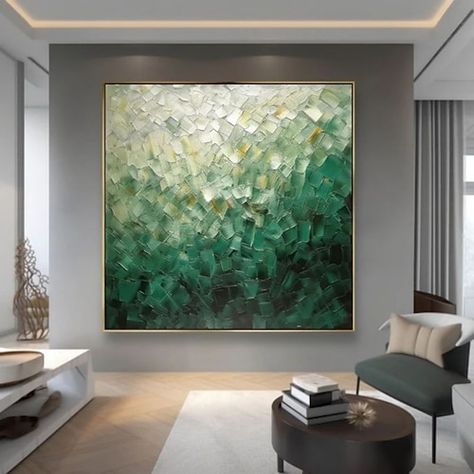 Entry Mudroom, Office Entry, Abstract Painting Techniques, Painting Canvas Wall, Oil Painting Canvas, Grand Art Mural, Painting Subjects, Living Room Green, Room Kids