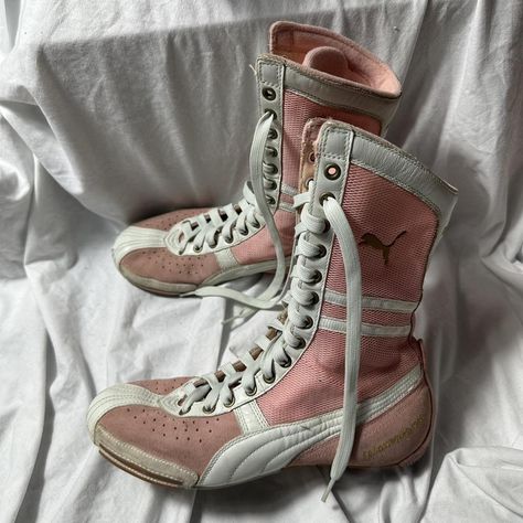 Puma Boots, Wrestling Boots, 90s Sneakers, Vintage Boxing, Adidas Boots, Boxing Shoes, Boxing Boots, 1st Dibs, Kicks Shoes