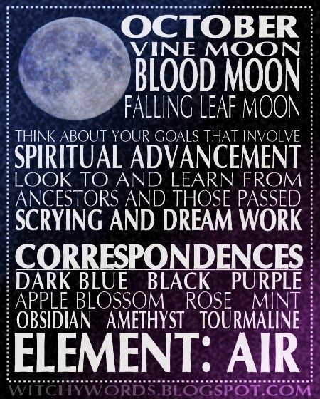 ☆ October :¦: Fr0m Witchy Words Blogspot ☆ Witchy Words, February Full Moon, Magical Moon, Oh My Goddess, Wicca Witchcraft, Astral Travel, Blood Moon, Moon Magic, E Card