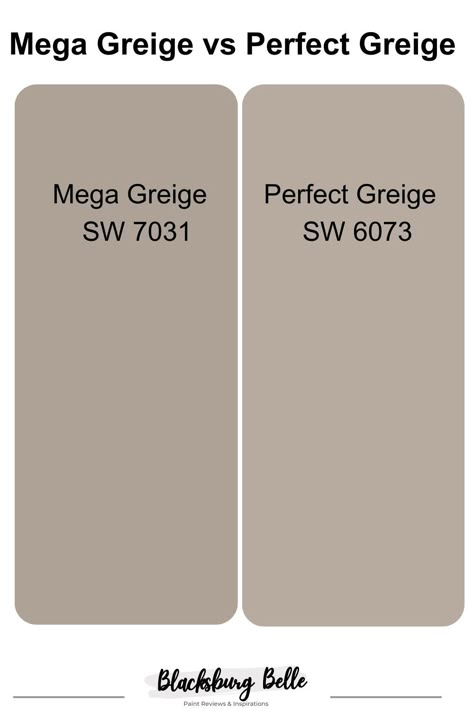 Greige Accent Wall, Greige Sherwin Williams, Sw Perfect Greige, Perfect Greige Sherwin Williams Bedroom, Perfect Greige Accent Colors, Medium Greige Paint Colors, Sw Mega Greige, Mega Greige Sherwin Williams, Perfect Greige Sherwin Williams