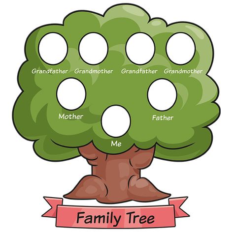 Easy Family Tree Drawing, Family Tree Drawing Ideas, Draw A Family Tree, Tree Drawing For Kids, Family Tree Drawing, Family Tree Images, Family Tree For Kids, Tree Drawing Simple, Family Tree Worksheet