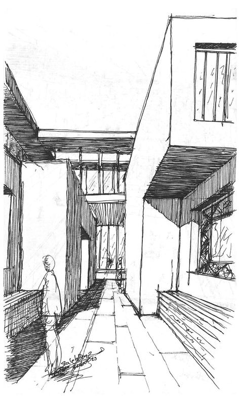 Quick Perspective Sketch, Quick Sketches Architecture, Architectural Ink Drawings, Quick Architecture Sketches, Quick Sketch Ideas Sketchbooks, How To Draw Buildings Sketch, Architecture Ink Drawing, Arcitechture Simple Drawing, Archeticture Sketch