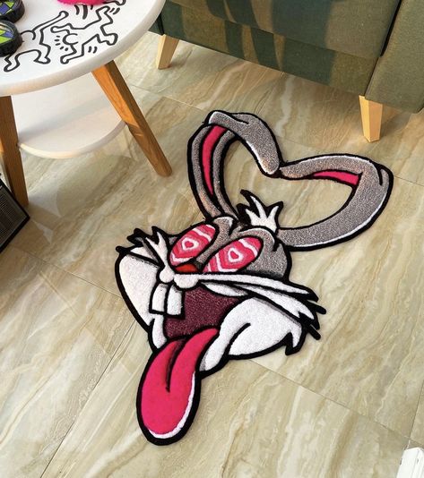 Bunny Rug, Tufting Diy, Graphic Rug, Funky Rugs, Aesthetic Room Ideas, Future Apartment Decor, Byron Bay Australia, Rug Ideas, Pinterest Room Decor