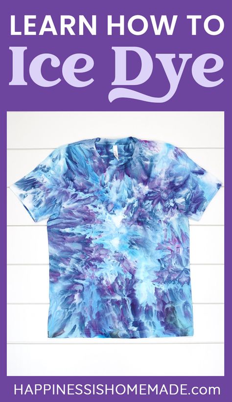 Learn how to ice dye with our easy-to-follow guide, including essential techniques and tips for creating stunning, one-of-a-kind fabric designs with ice tie-dyeing! Tye Dye Ice Technique, Iced Tie Dye, Tie Dye Ice Technique, Ice Tie Dye Techniques, Ice Dye Techniques, Tie Dye With Ice, Tie Dye Patterns Techniques, Tie Dye Patterns Tutorials, Funky Crafts