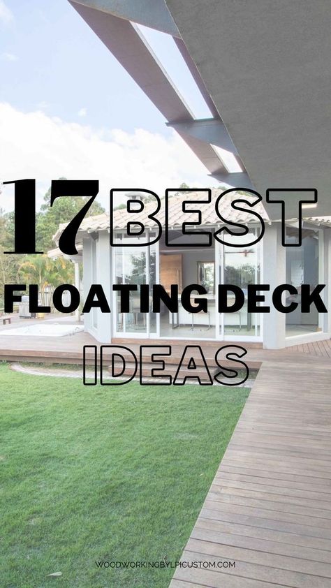 If you are looking to create a incredible space in your backyard you may want to look at a floating deck. This post has great floating deck ideas to inspire you! Very helpful info! Deck Ideas Diy, Floating Deck Ideas, Outdoor Wood Signs, Floating Deck, Diy Wood Signs, Diy Deck, Deck Ideas, Outdoor Wood, Backyards