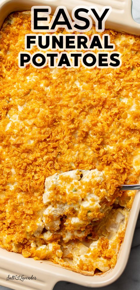 Casserole With Corn, Party Potatoes, Potatoes Casserole, Cheesy Hashbrown Casserole, Cheesy Potato Casserole, Potatoe Casserole Recipes, Hash Brown Casserole, Potato Side Dishes, Corn Flakes