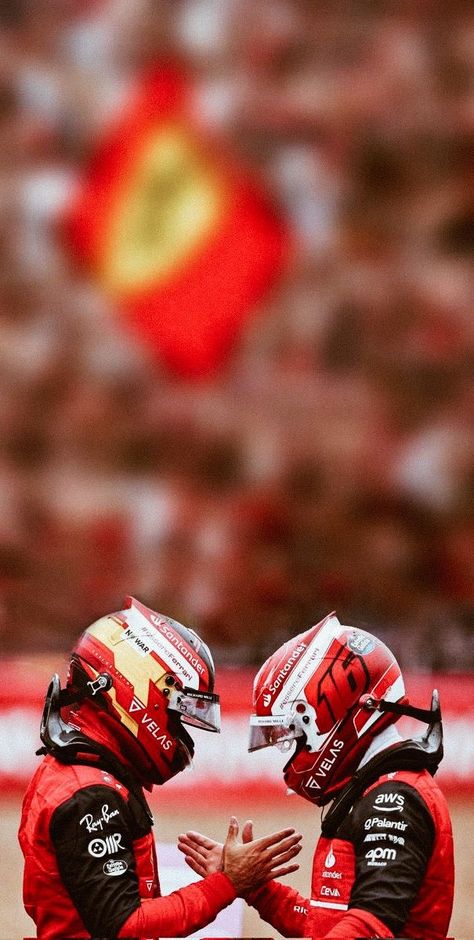 Charles Leclerc With Helmet, Ferrari F1 Lockscreen, F1 Ferrari Drivers, Ferrari F1 Wallpapers Leclerc, Pink F1 Wallpaper, Night Race Aesthetic, Charlos Ferrari Wallpaper, Carlos And Charles Wallpaper, F1 Drivers Together